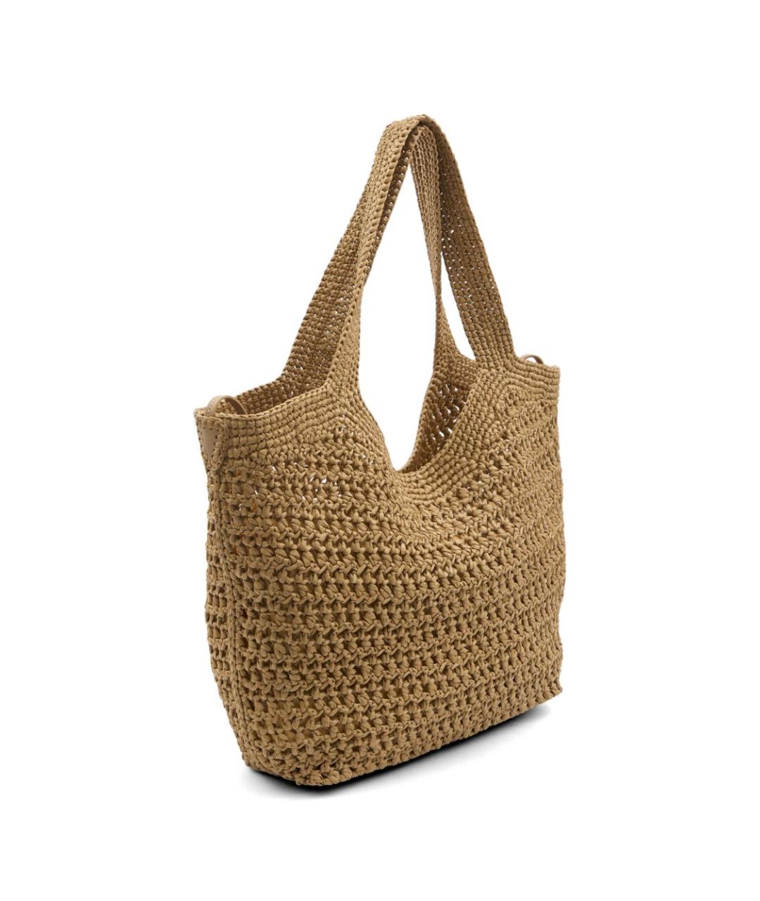 TOD'S Бежевая пелетеная сумка тоут, фото 2