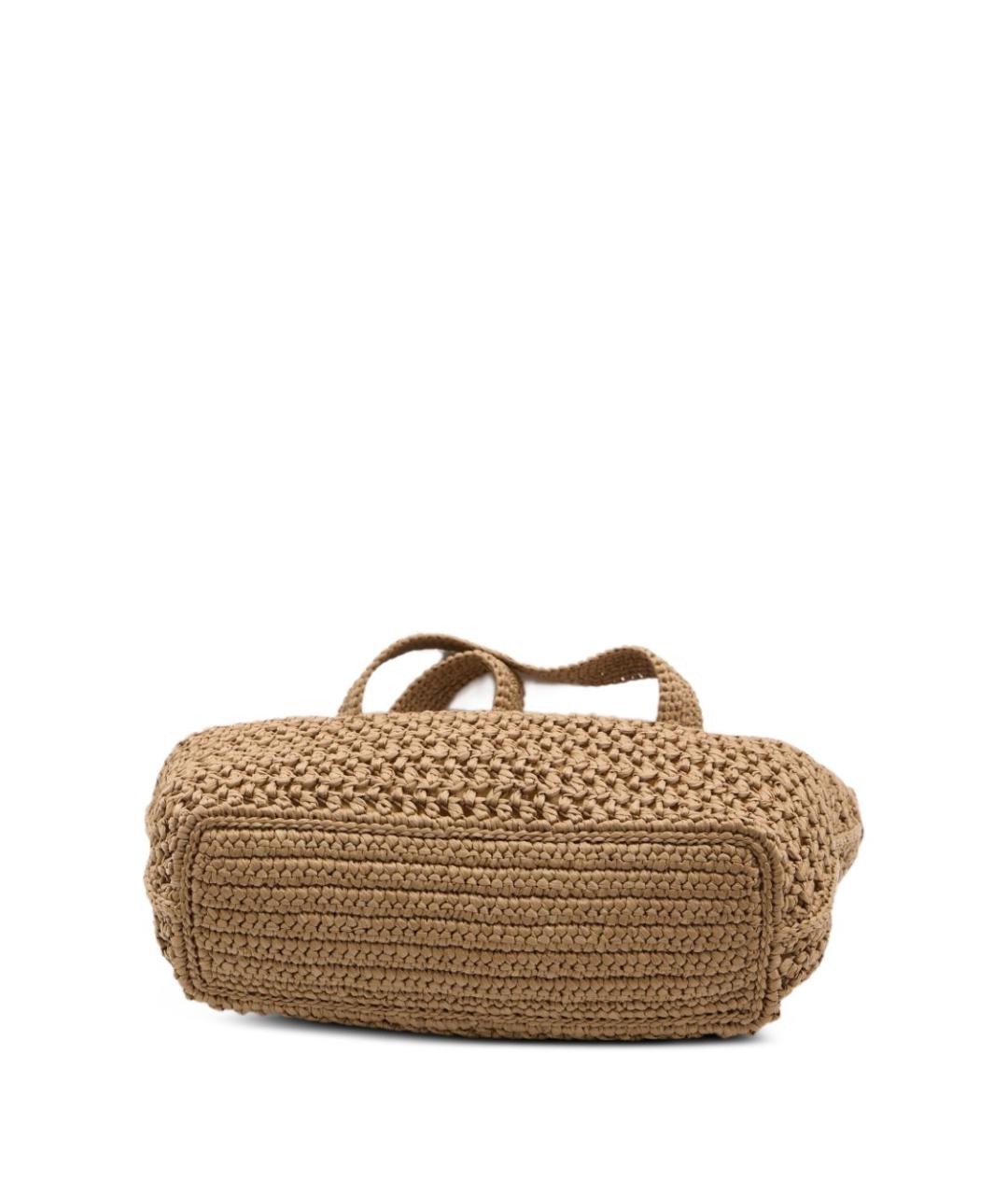 TOD'S Бежевая пелетеная сумка тоут, фото 3