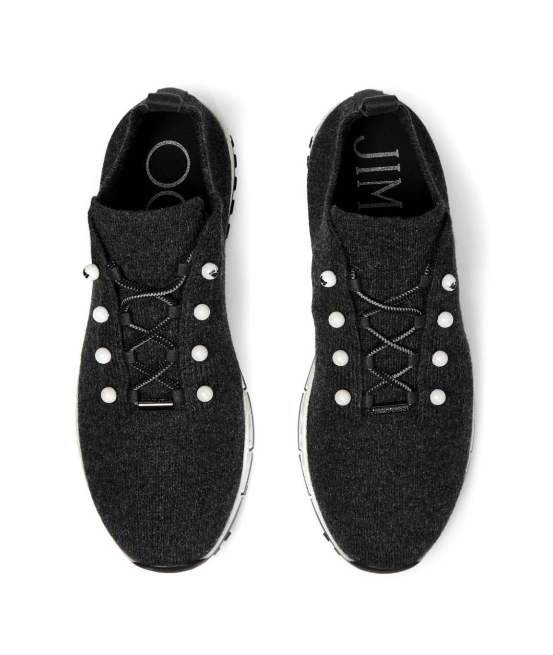 JIMMY CHOO Черные текстильные кроссовки, фото 4