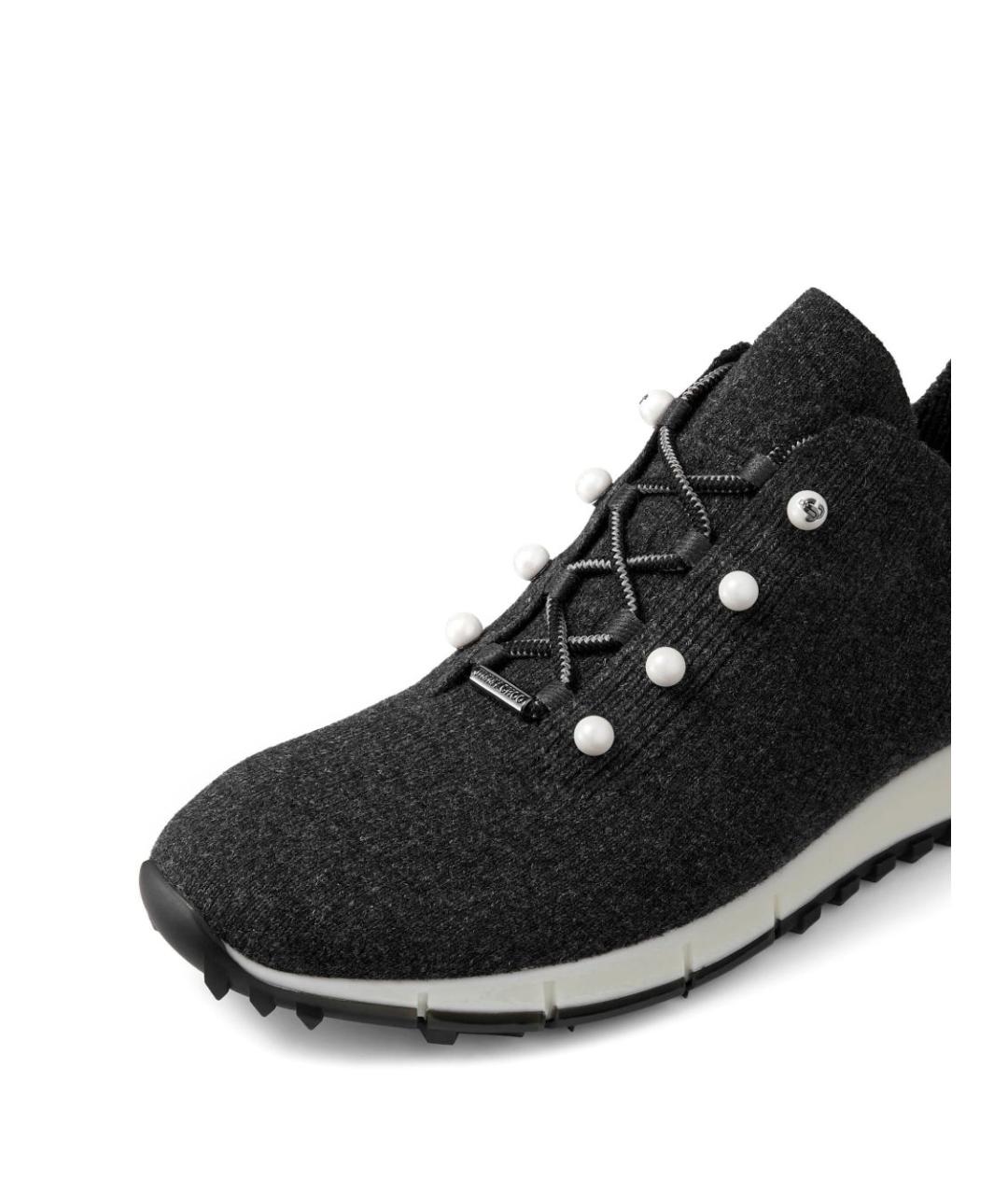 JIMMY CHOO Черные текстильные кроссовки, фото 2