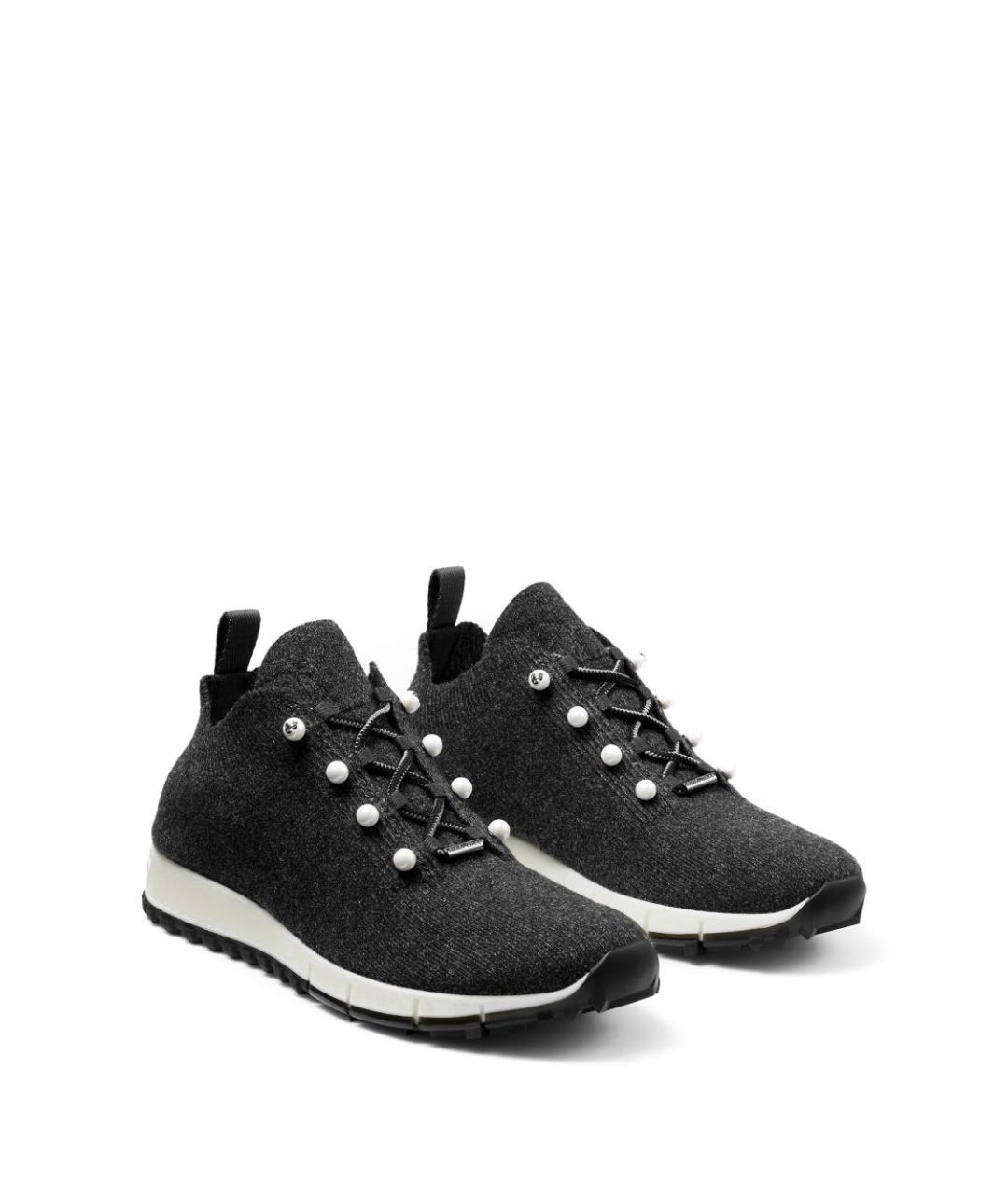 JIMMY CHOO Черные текстильные кроссовки, фото 6
