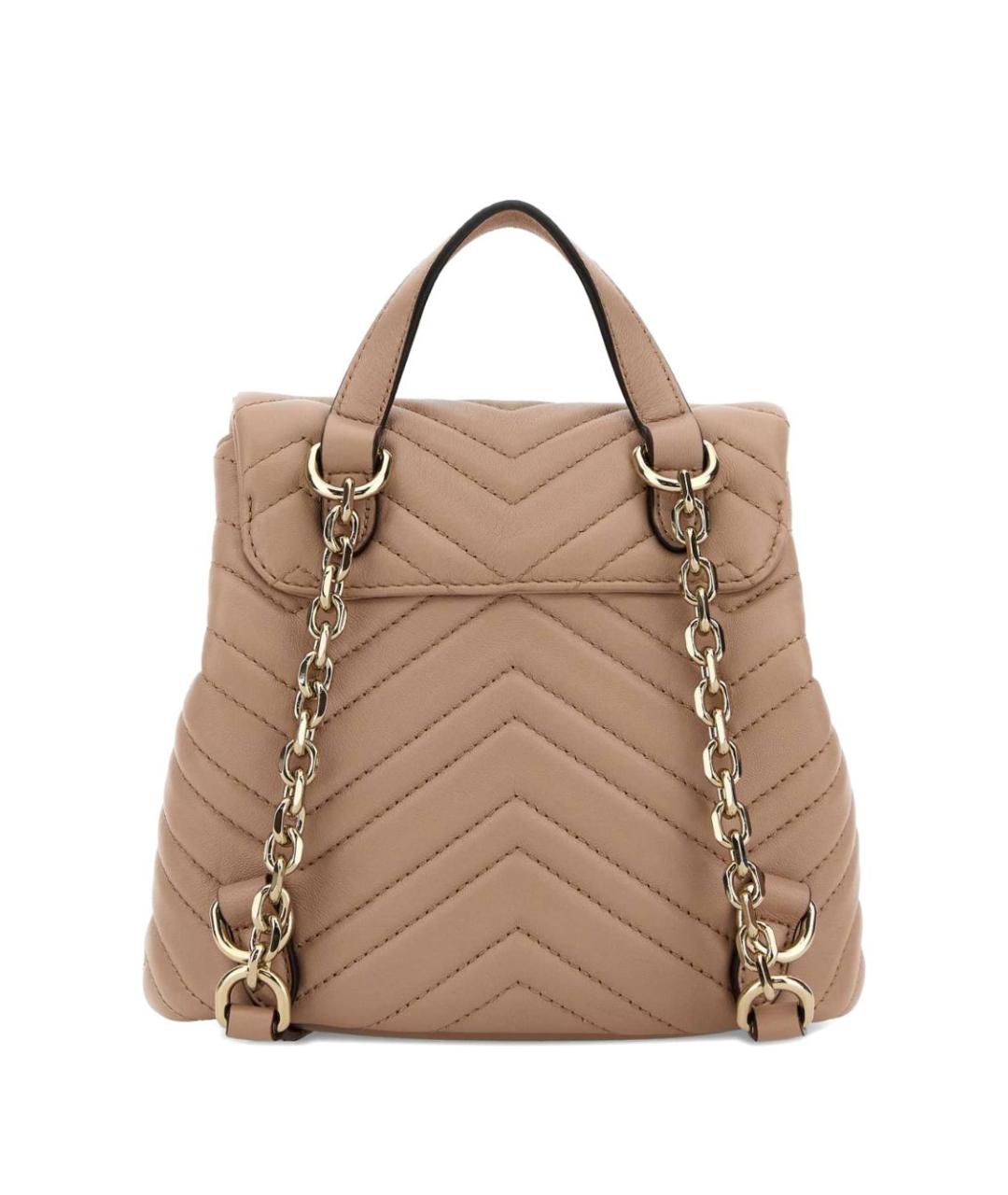 GUCCI Бежевый кожаный рюкзак, фото 3