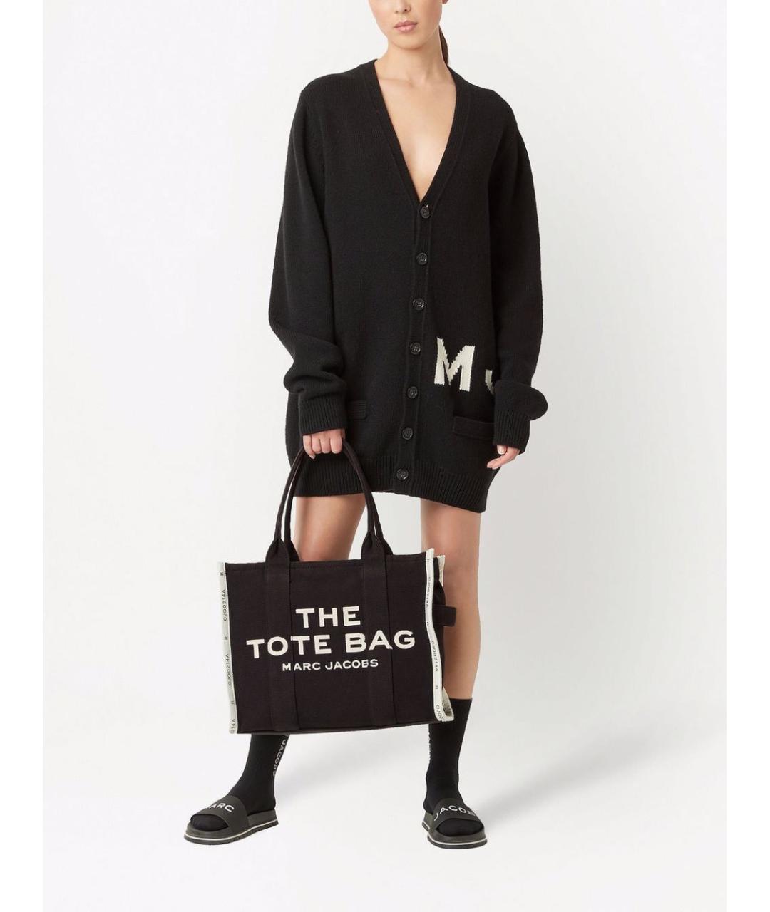 MARC JACOBS Черная тканевая сумка тоут, фото 2