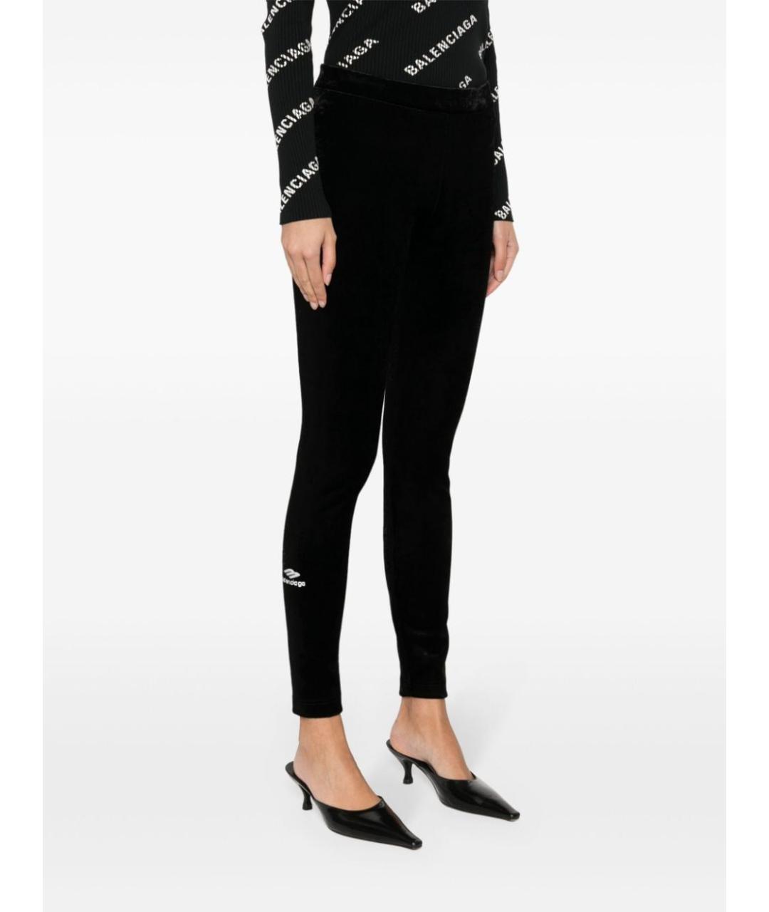 BALENCIAGA Черные полиамидовые леггинсы и велосипедки, фото 6