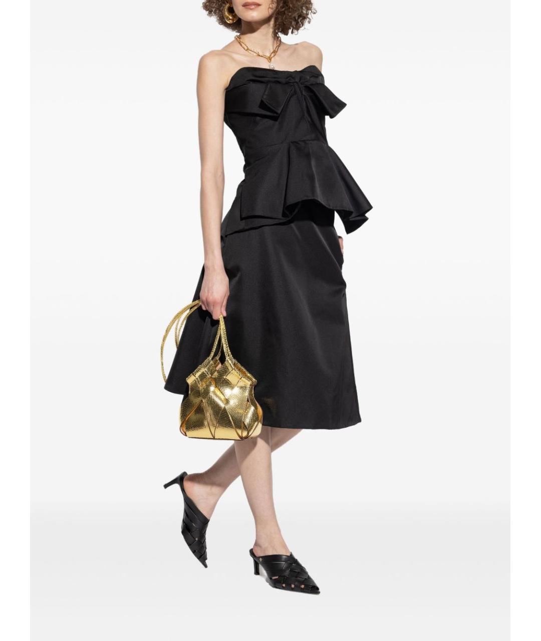 ALEXANDER MCQUEEN Черная юбка миди, фото 4