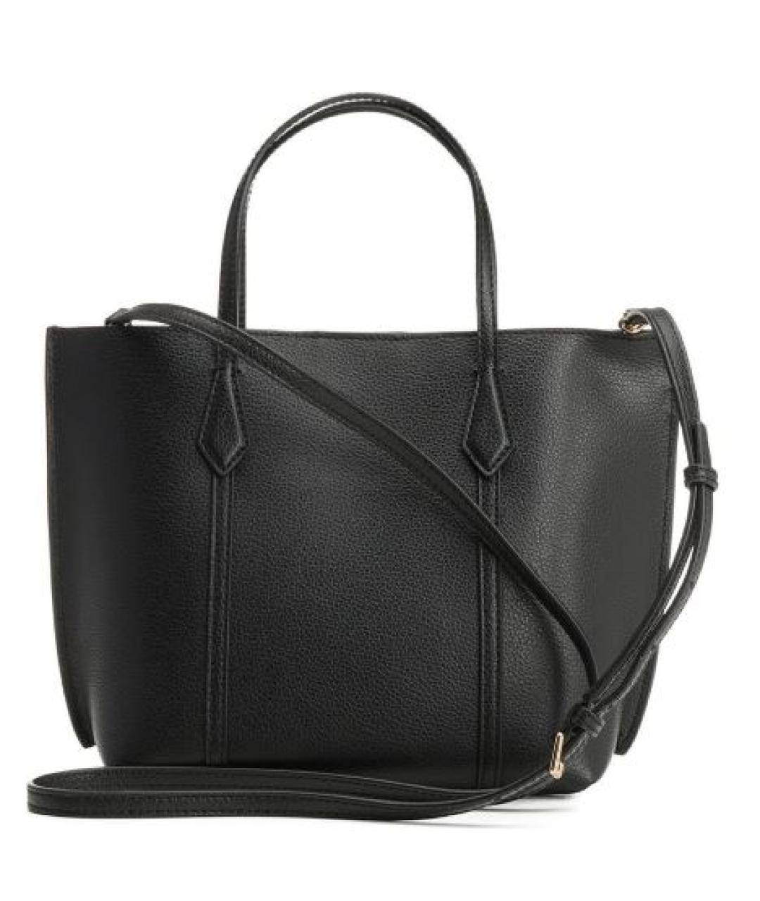 TORY BURCH Черная кожаная сумка тоут, фото 2