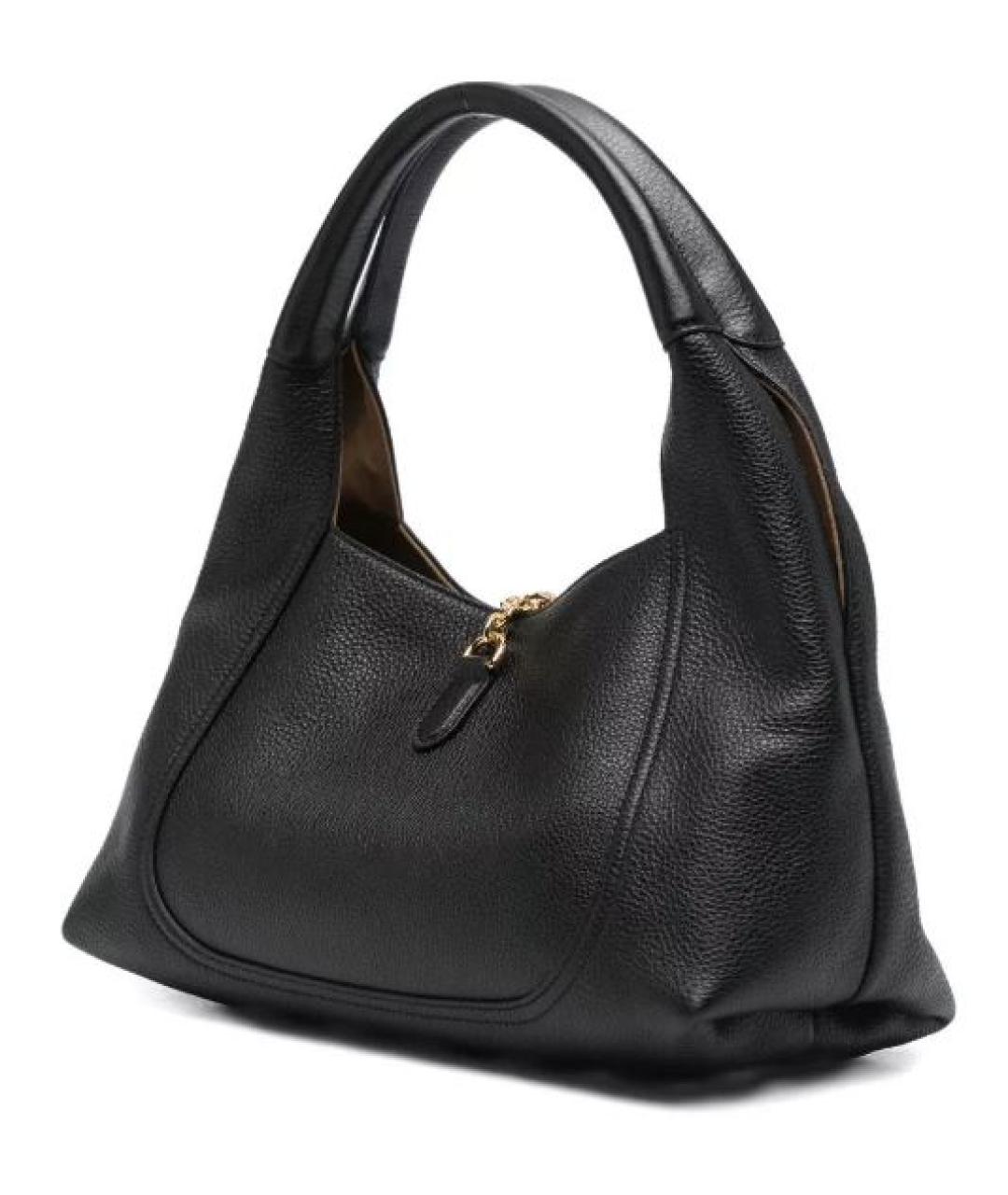 GUCCI Черная кожаная сумка с короткими ручками, фото 2