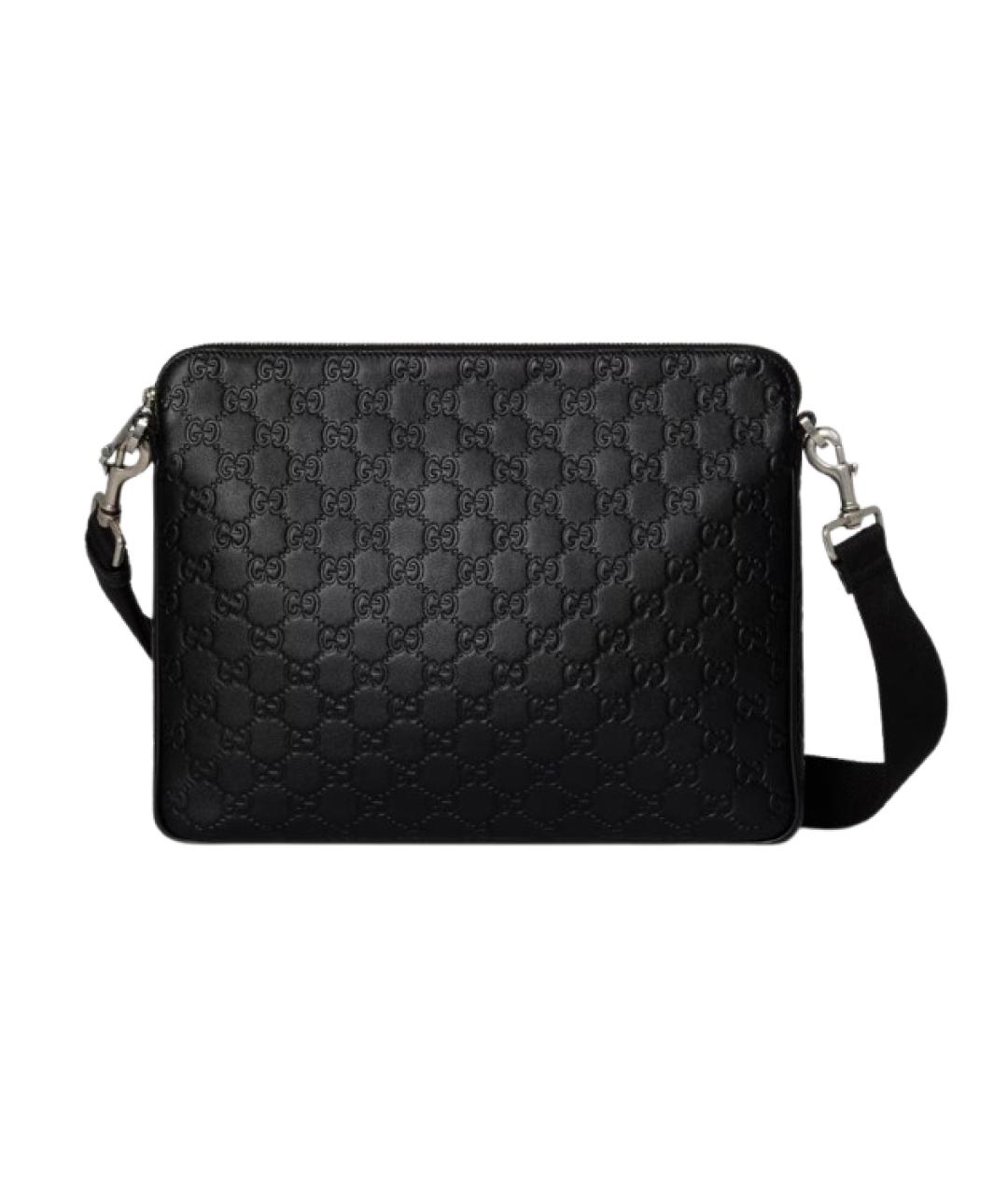 GUCCI Черная кожаная сумка на плечо, фото 9