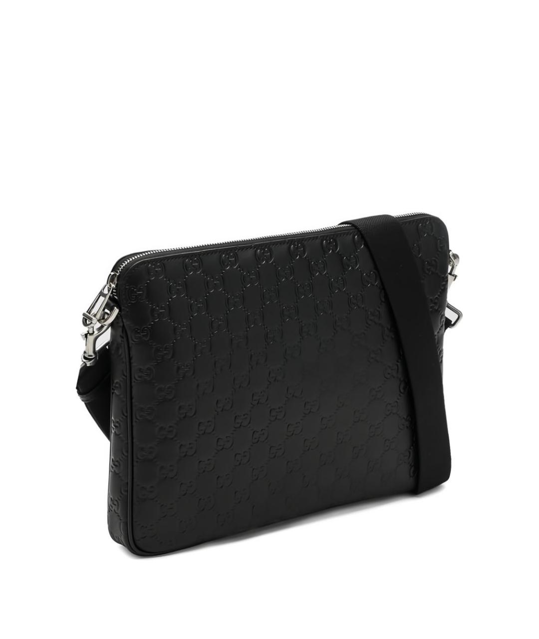 GUCCI Черная кожаная сумка на плечо, фото 4