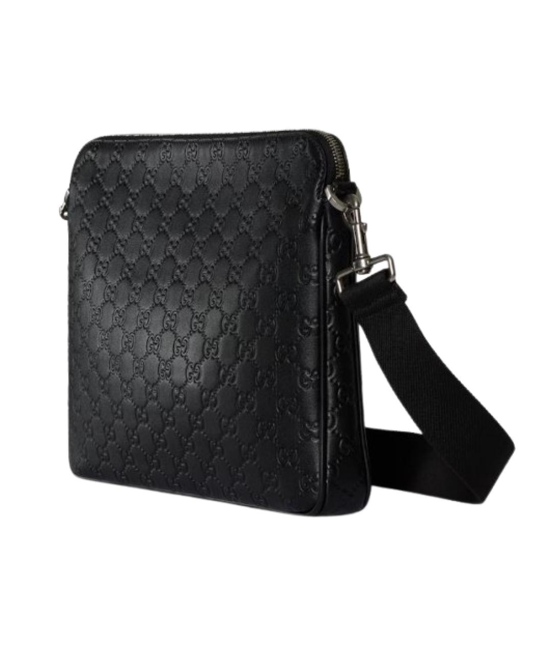 GUCCI Черная кожаная сумка на плечо, фото 2