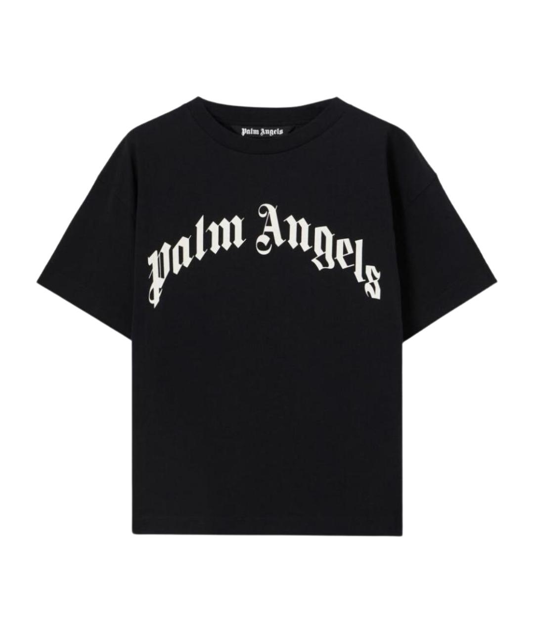 PALM ANGELS Черная хлопковая футболка, фото 1
