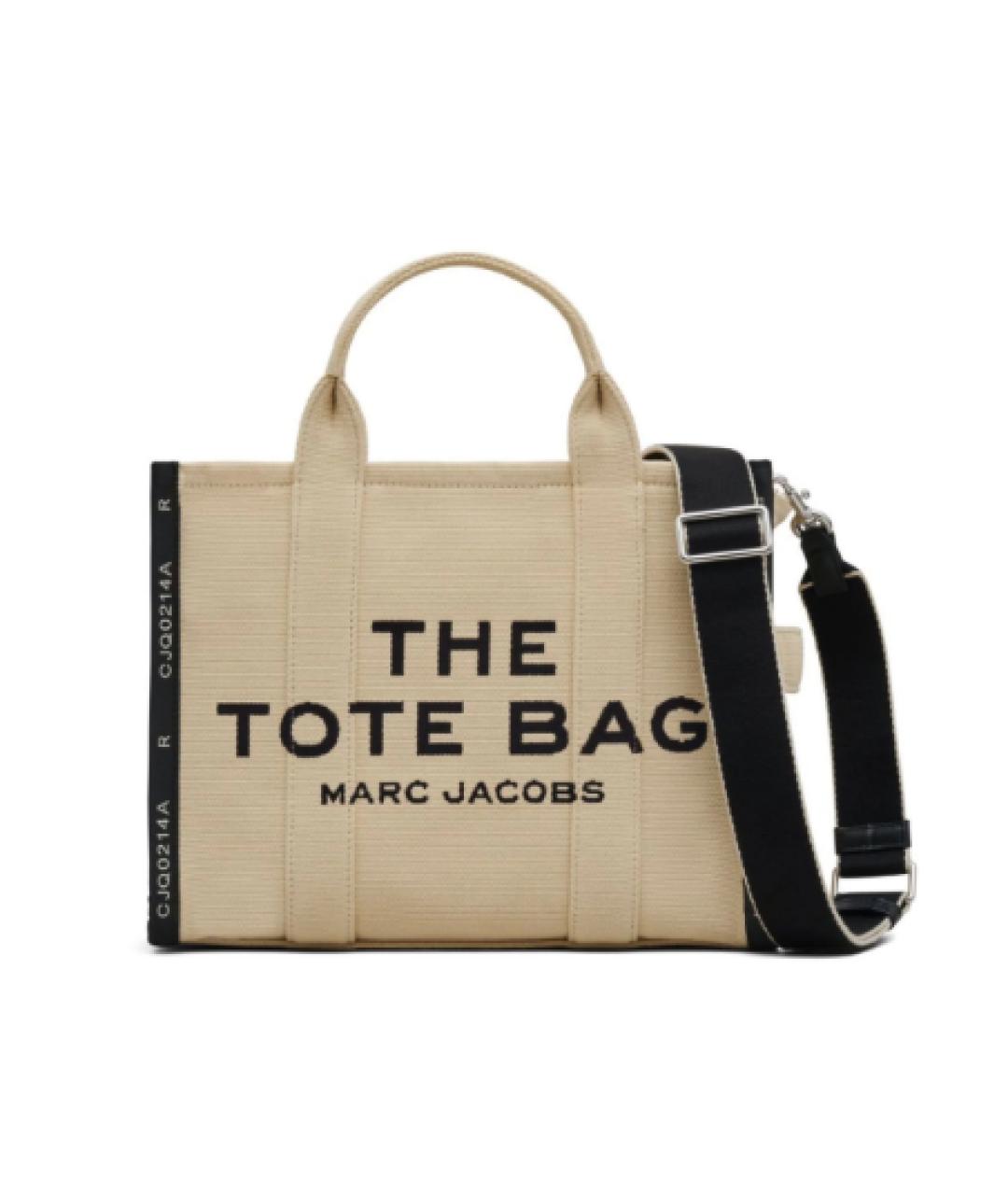 MARC JACOBS Бежевая тканевая сумка тоут, фото 5