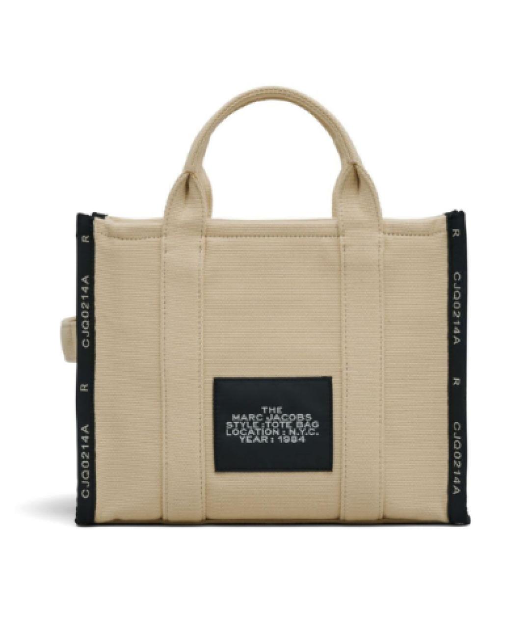 MARC JACOBS Бежевая тканевая сумка тоут, фото 3