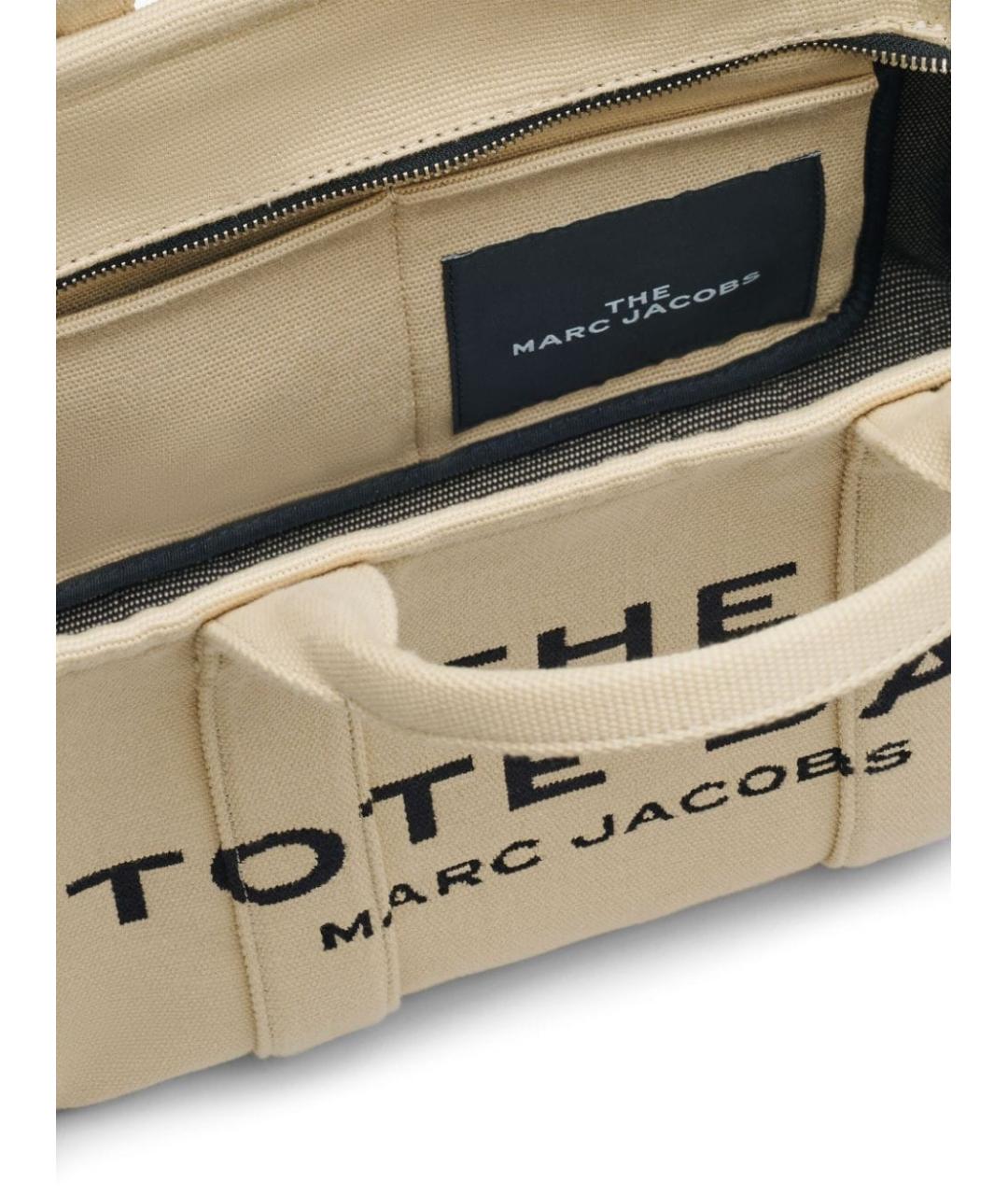 MARC JACOBS Бежевая тканевая сумка тоут, фото 4