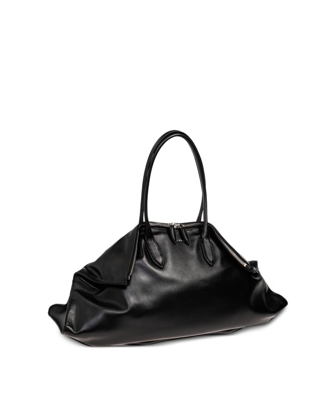 ALEXANDER MCQUEEN Черная кожаная сумка тоут, фото 5