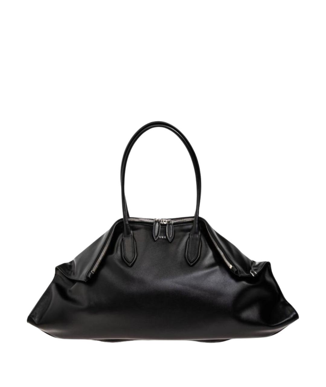 ALEXANDER MCQUEEN Черная кожаная сумка тоут, фото 1