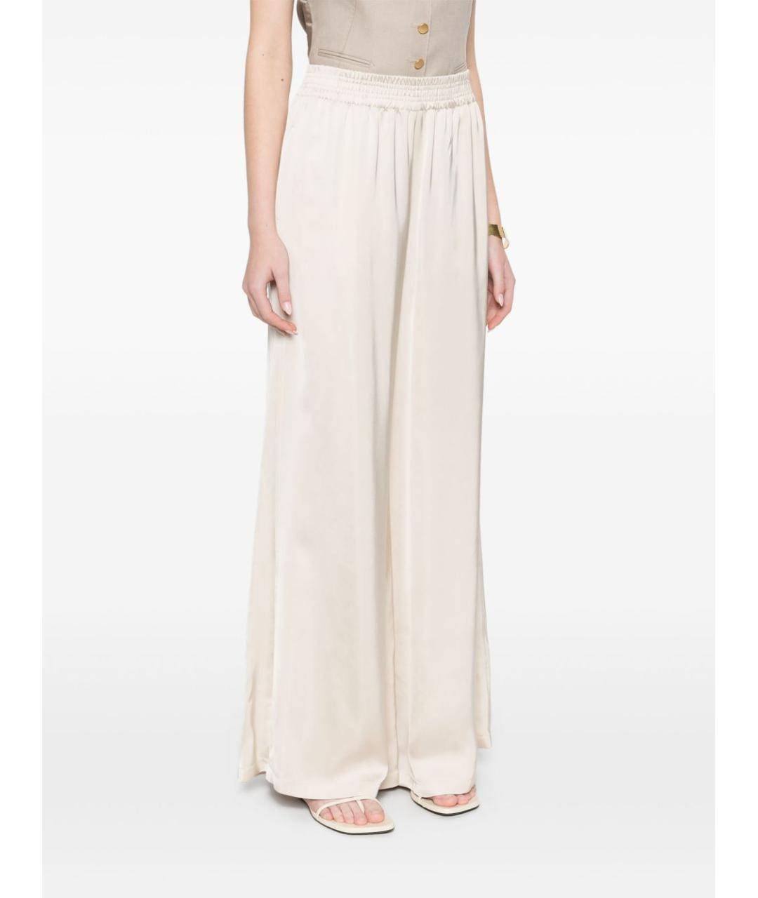 FABIANA FILIPPI Бежевые вискозные брюки широкие, фото 4