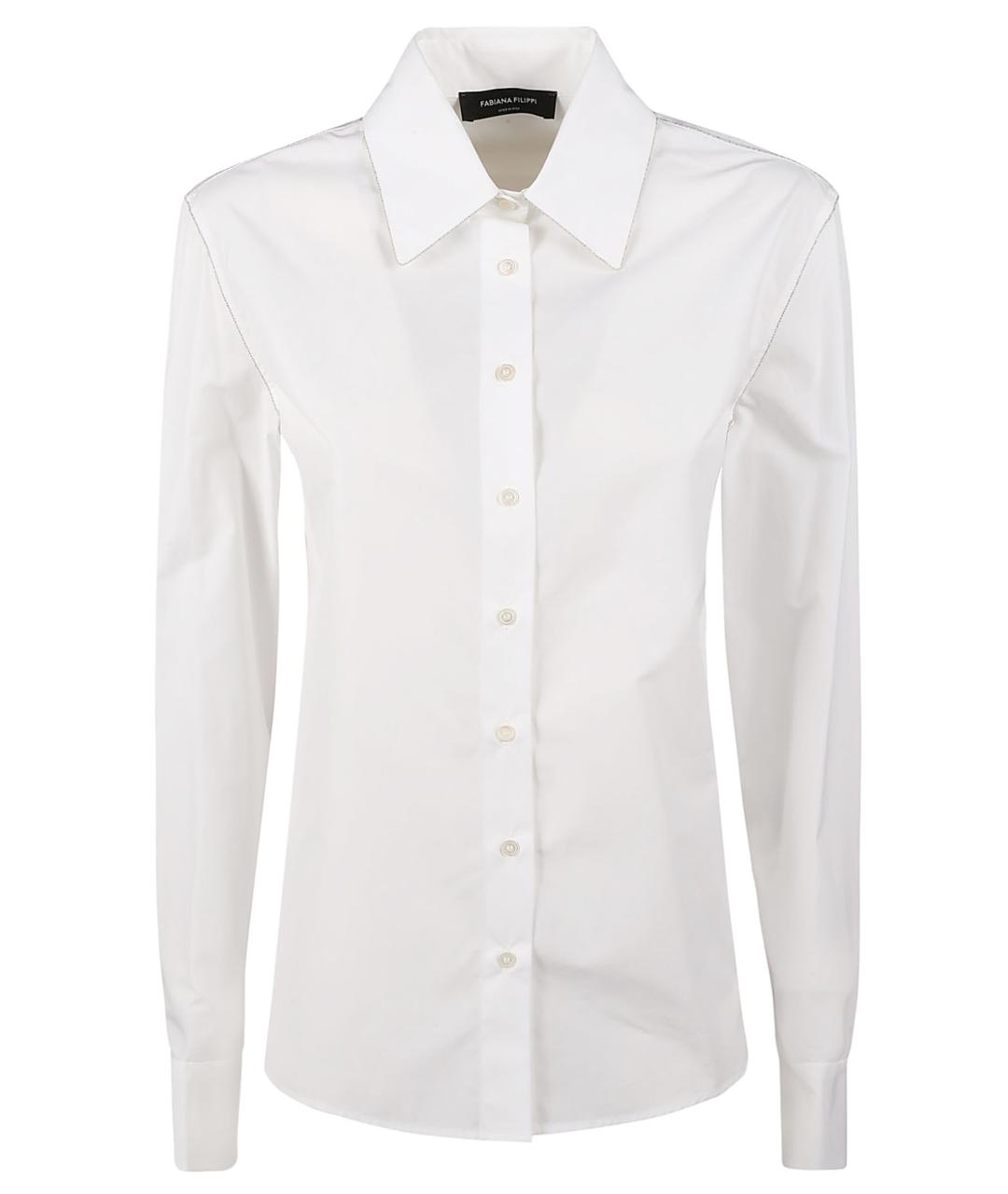 FABIANA FILIPPI Белая хлопковая рубашка, фото 1