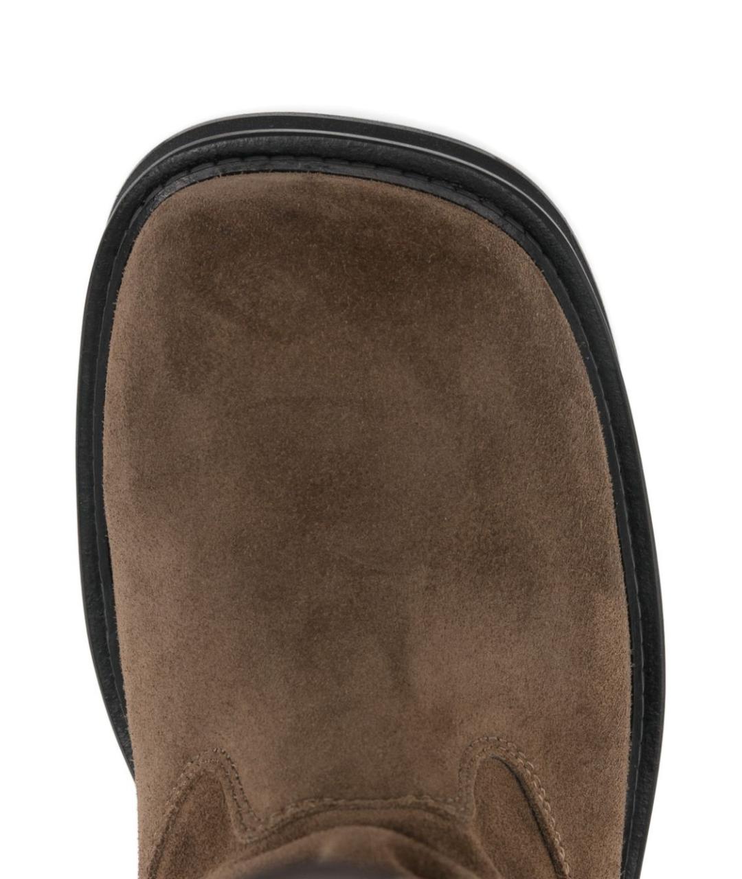 THE ATTICO Коричневые замшевые сапоги, фото 2