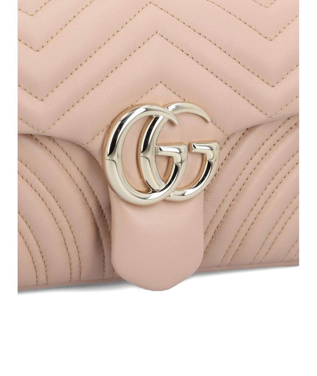 GUCCI Бежевая кожаная сумка через плечо, фото 5