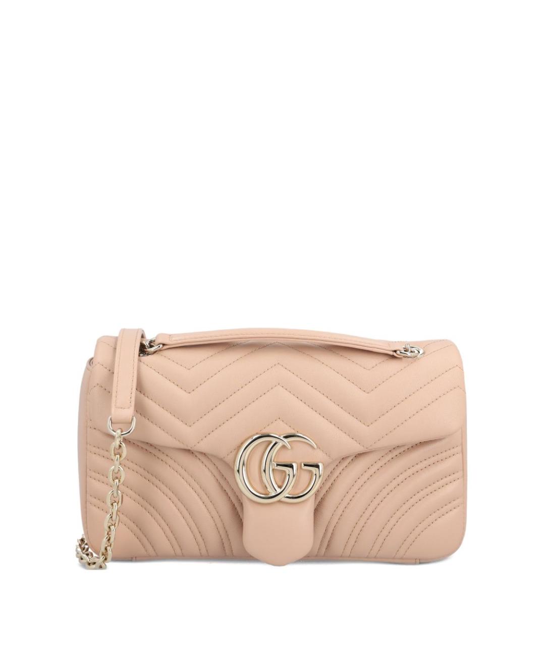 GUCCI Бежевая кожаная сумка через плечо, фото 6