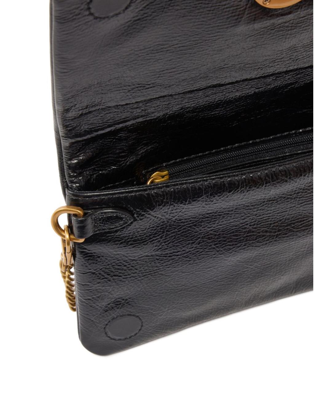 PINKO Черная кожаная сумка через плечо, фото 2