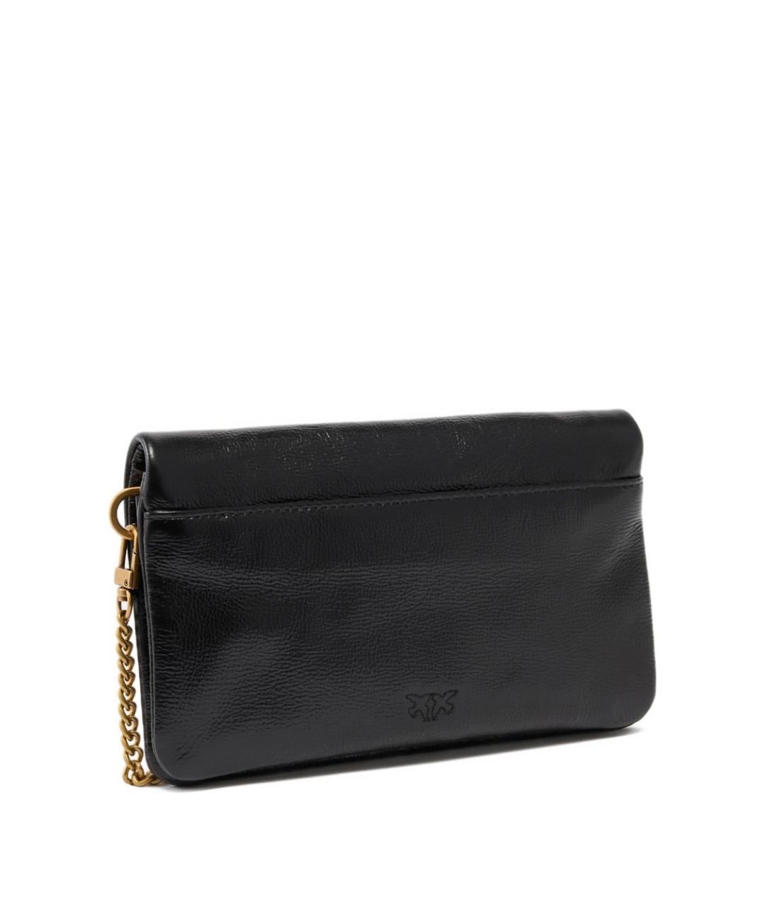 PINKO Черная кожаная сумка через плечо, фото 3