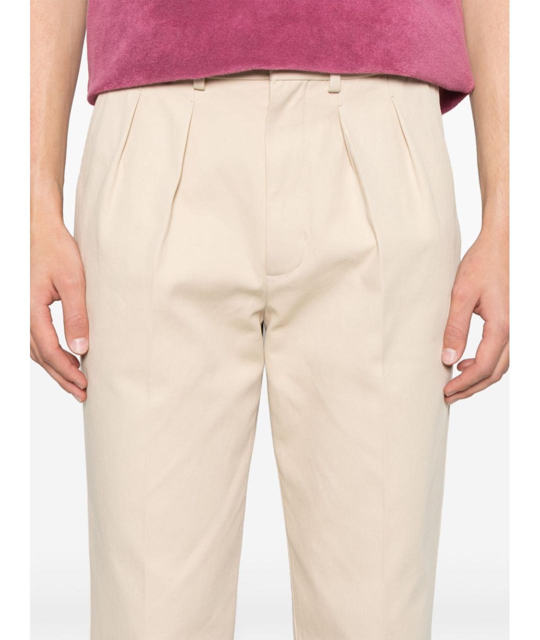 TOM FORD Бежевые хлопковые повседневные брюки, фото 3