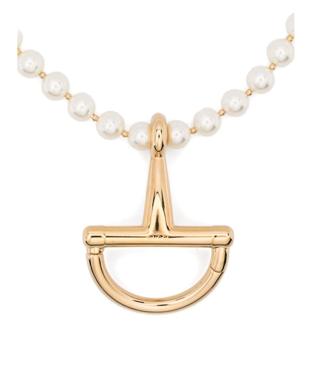 GUCCI Белый латунный браслет, фото 5