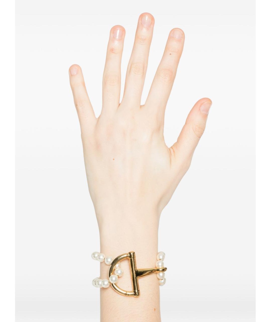 GUCCI Белый латунный браслет, фото 3