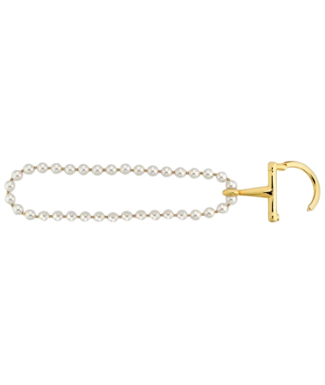 GUCCI Белый латунный браслет, фото 2