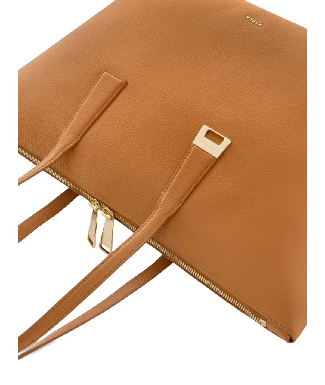 FURLA Коричневая кожаная сумка тоут, фото 2