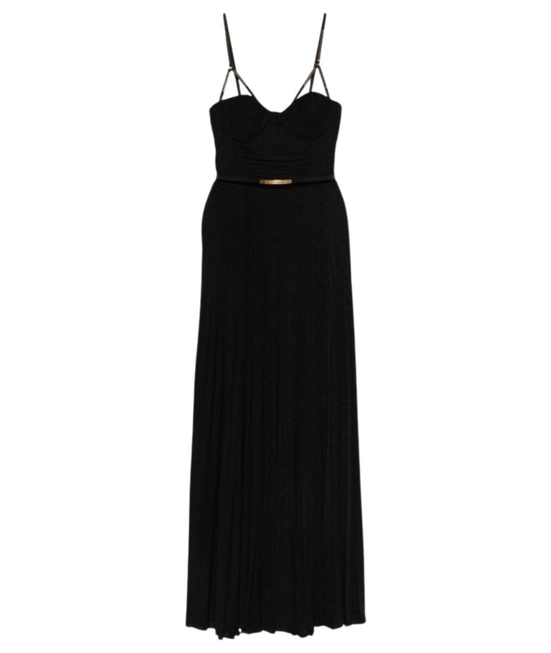 ELISABETTA FRANCHI Черное вискозное вечернее платье, фото 1