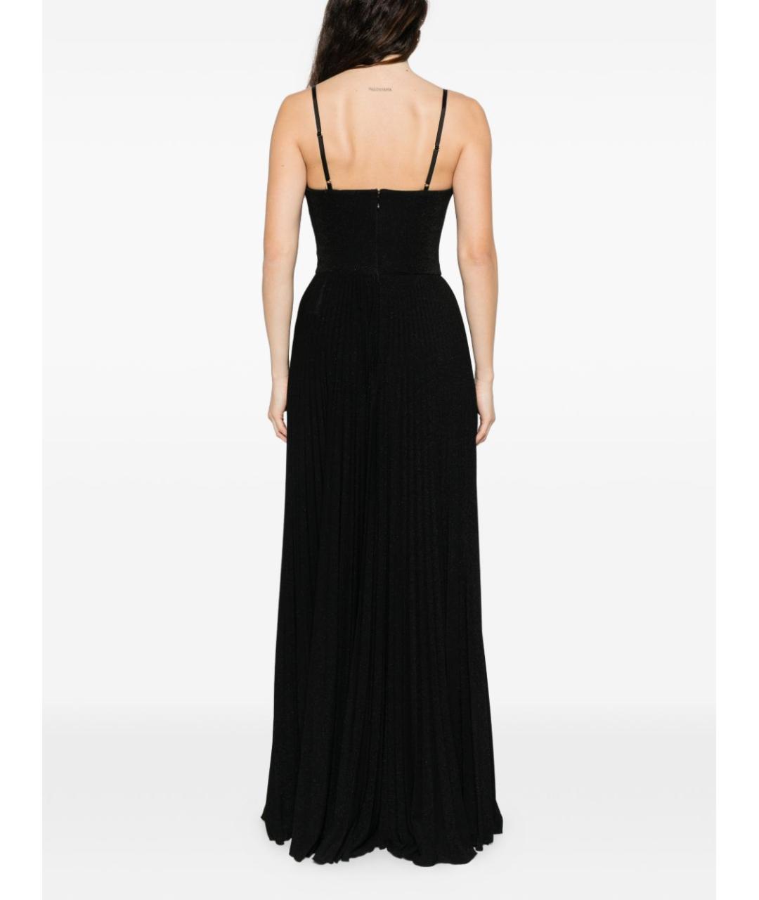 ELISABETTA FRANCHI Черное вискозное вечернее платье, фото 6