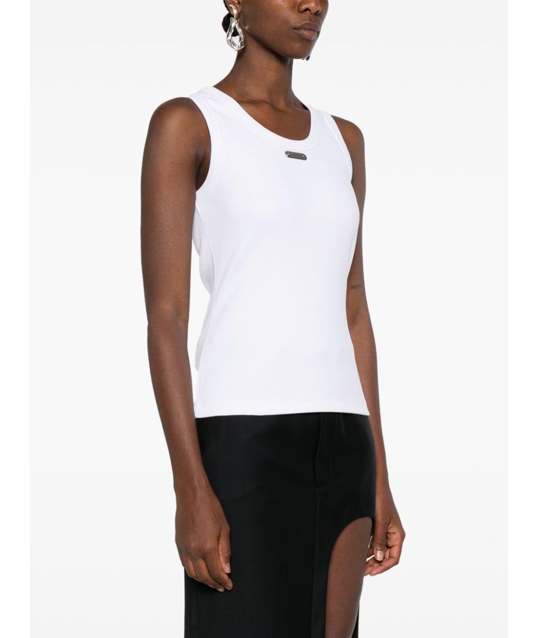 ALEXANDER MCQUEEN Белая хлопковая майка, фото 4