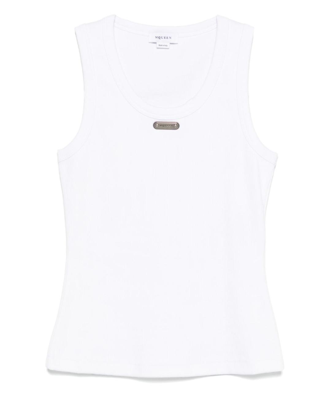 ALEXANDER MCQUEEN Белая хлопковая майка, фото 1