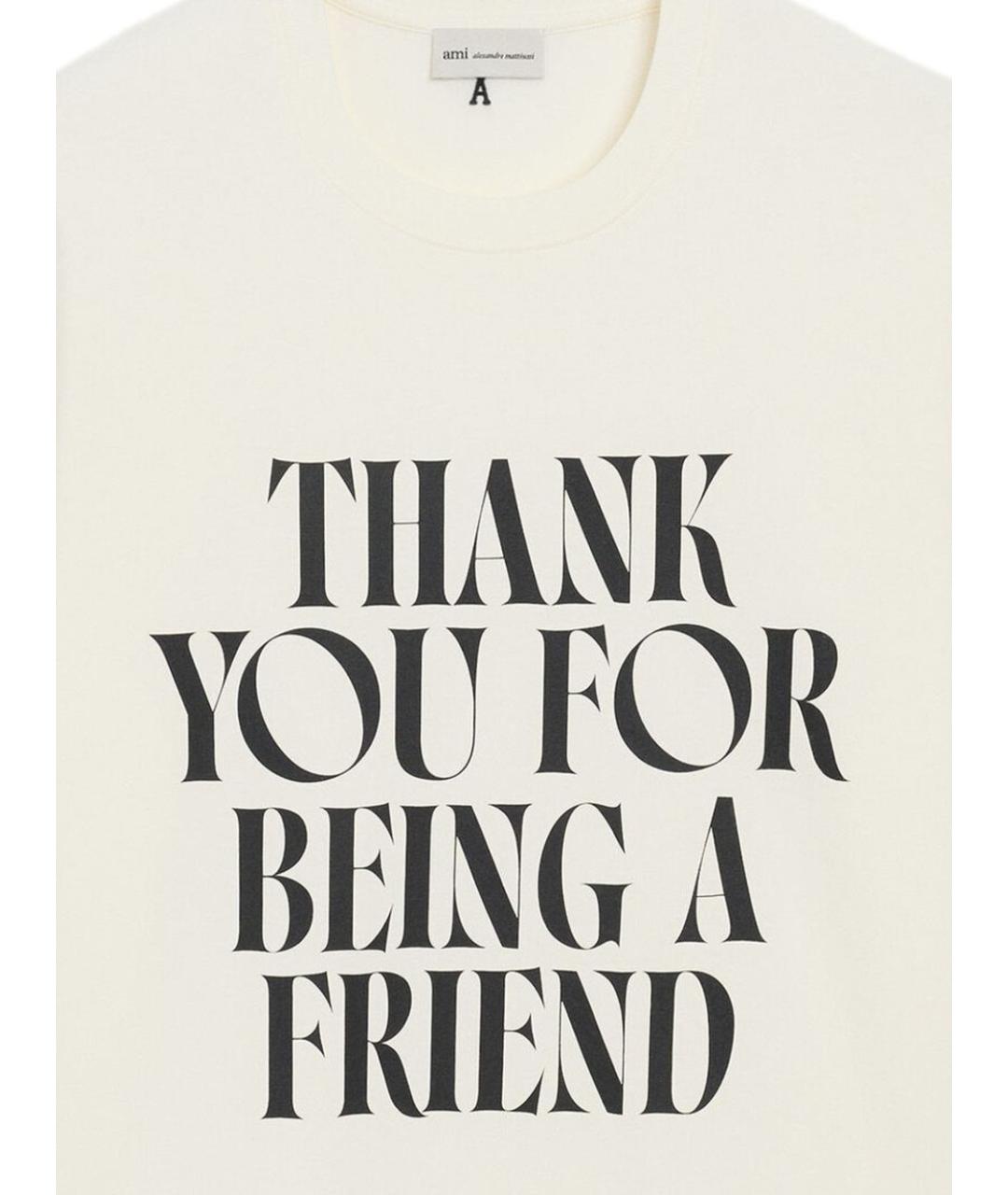 Ami Paris Белая хлопковая футболка, фото 2