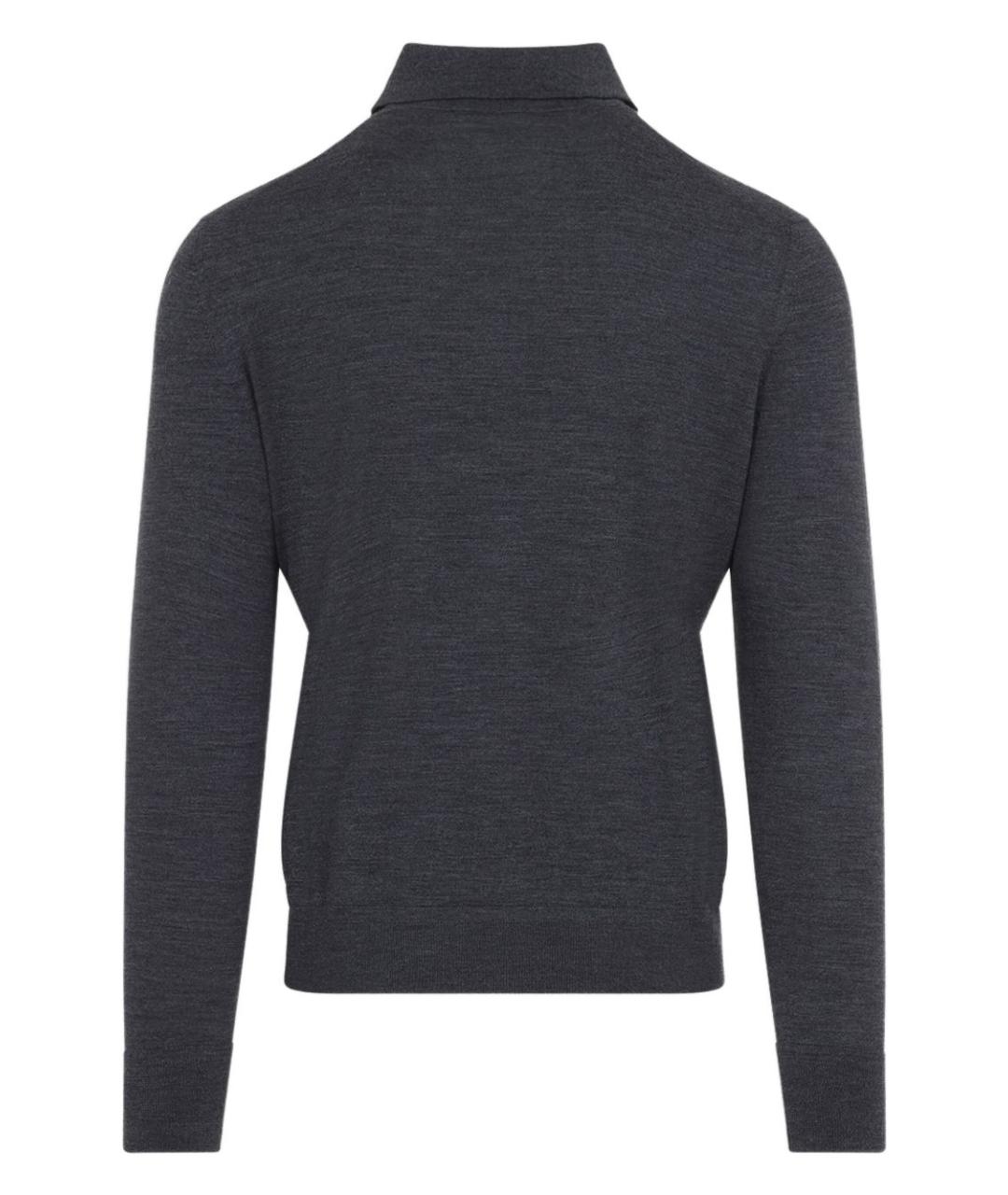 TOM FORD Серое поло с длинным рукавом, фото 3