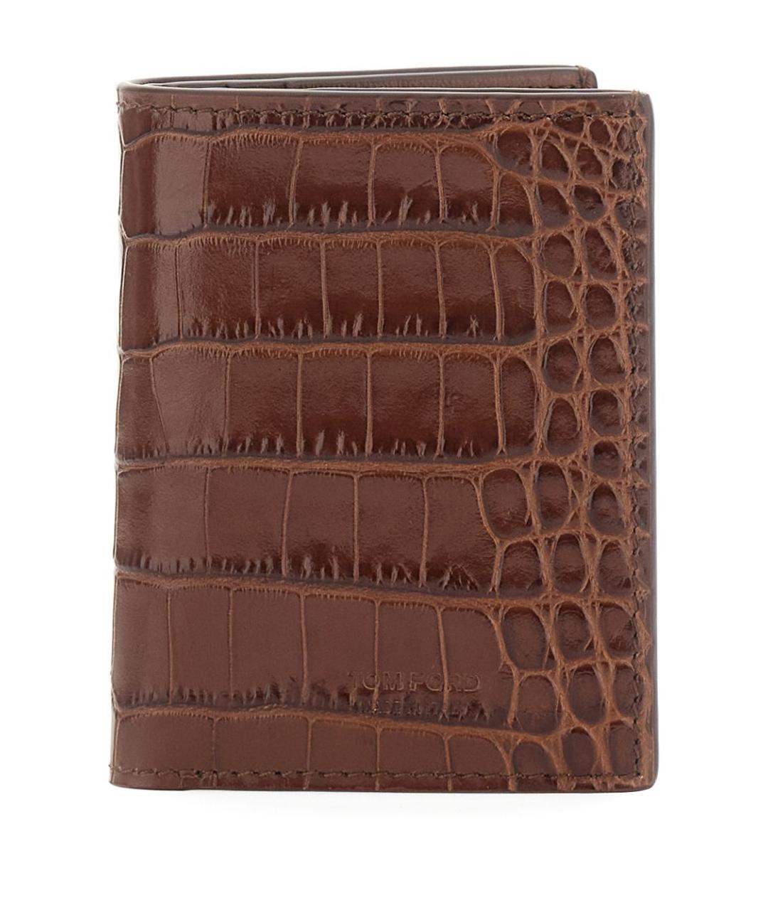 TOM FORD Коричневый кожаный кошелек, фото 3