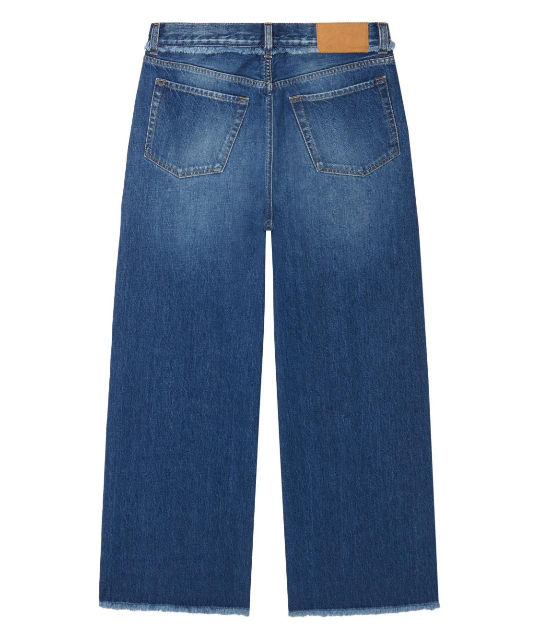 ALANUI Синие хлопковые прямые джинсы, фото 3