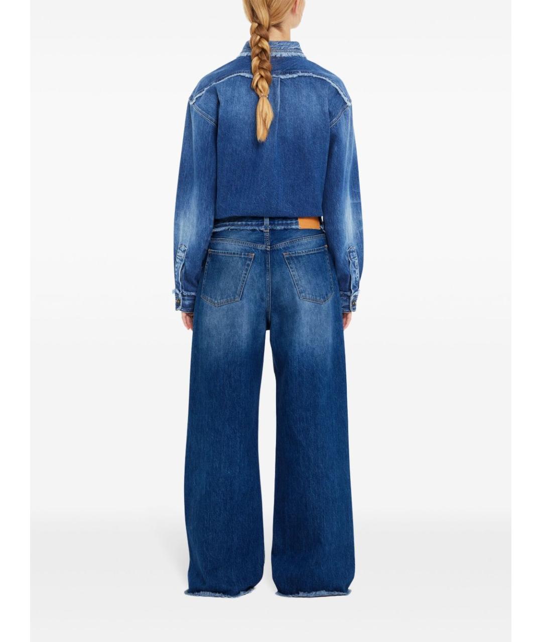 ALANUI Синие хлопковые прямые джинсы, фото 2