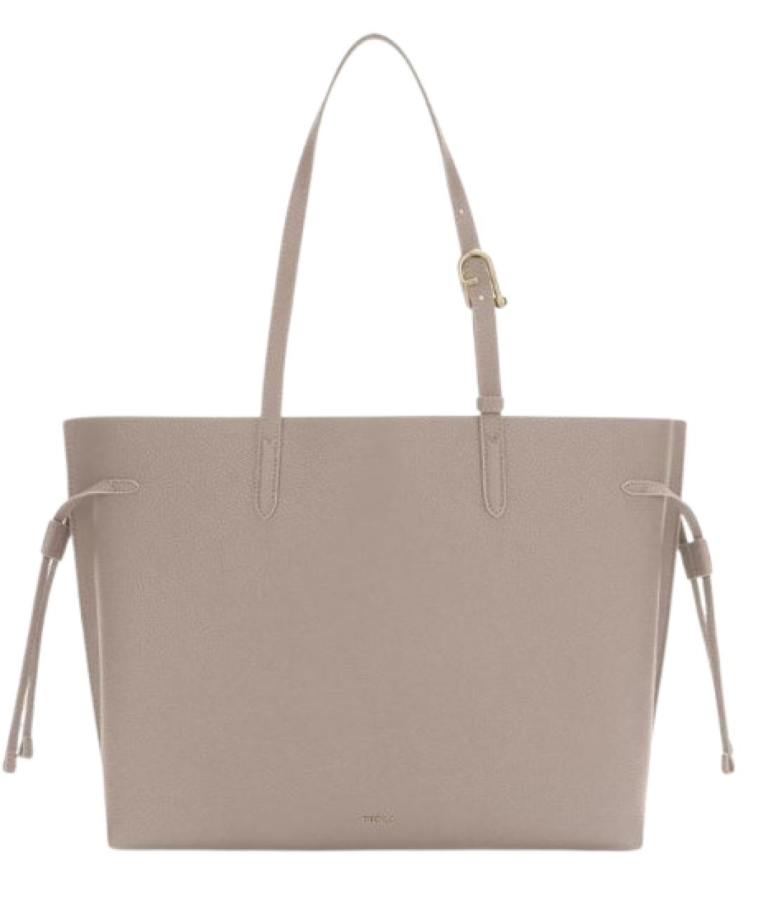 FURLA Бежевая кожаная сумка тоут, фото 1