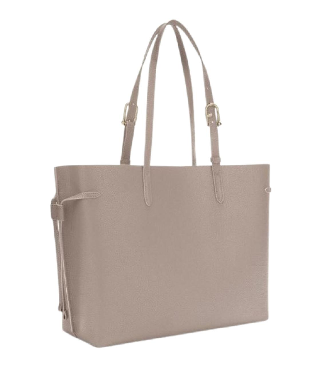 FURLA Бежевая кожаная сумка тоут, фото 2