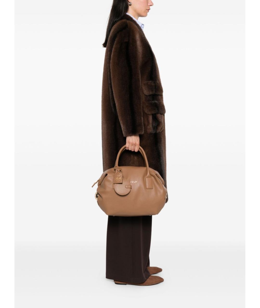 LIU JO Коричневая сумка тоут из искусственной кожи, фото 4