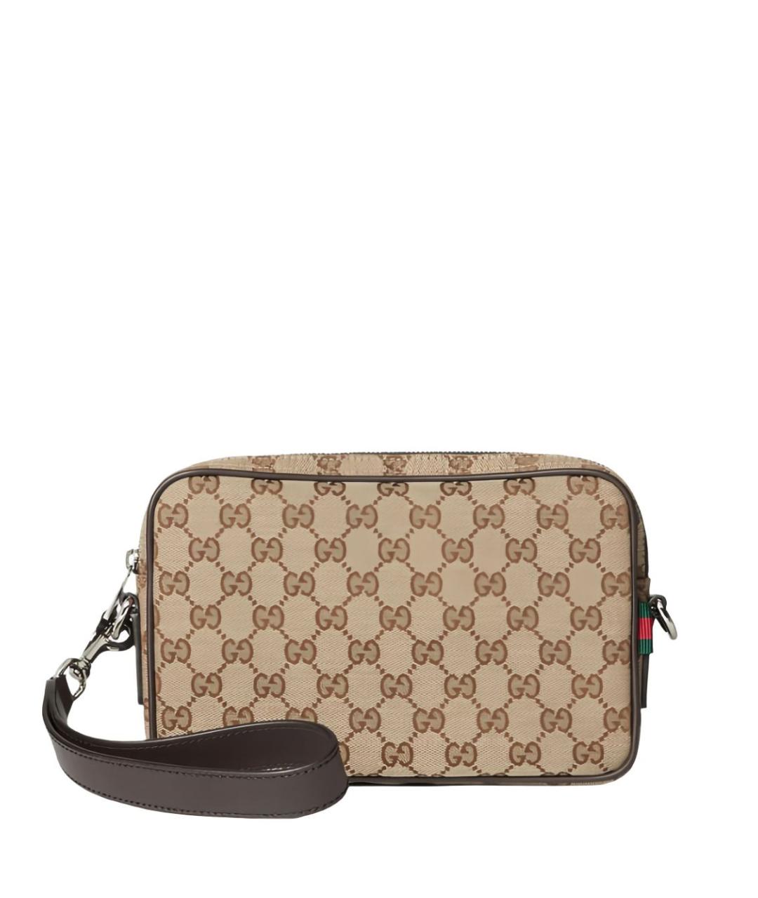 GUCCI Бежевая тканевая сумка на плечо, фото 4