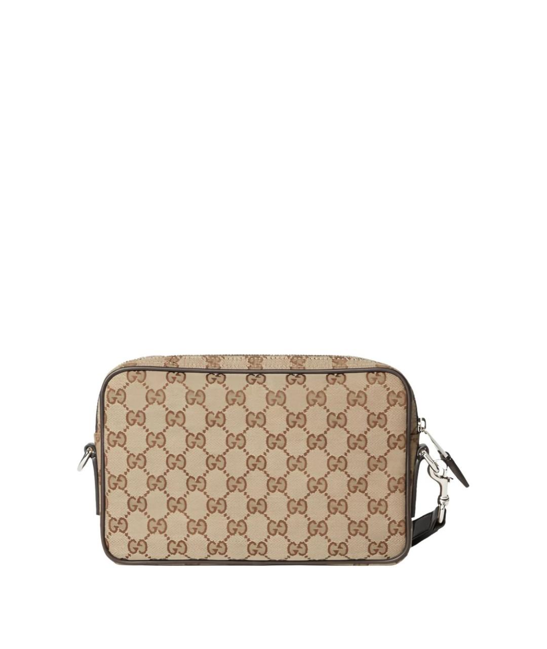 GUCCI Бежевая тканевая сумка на плечо, фото 3