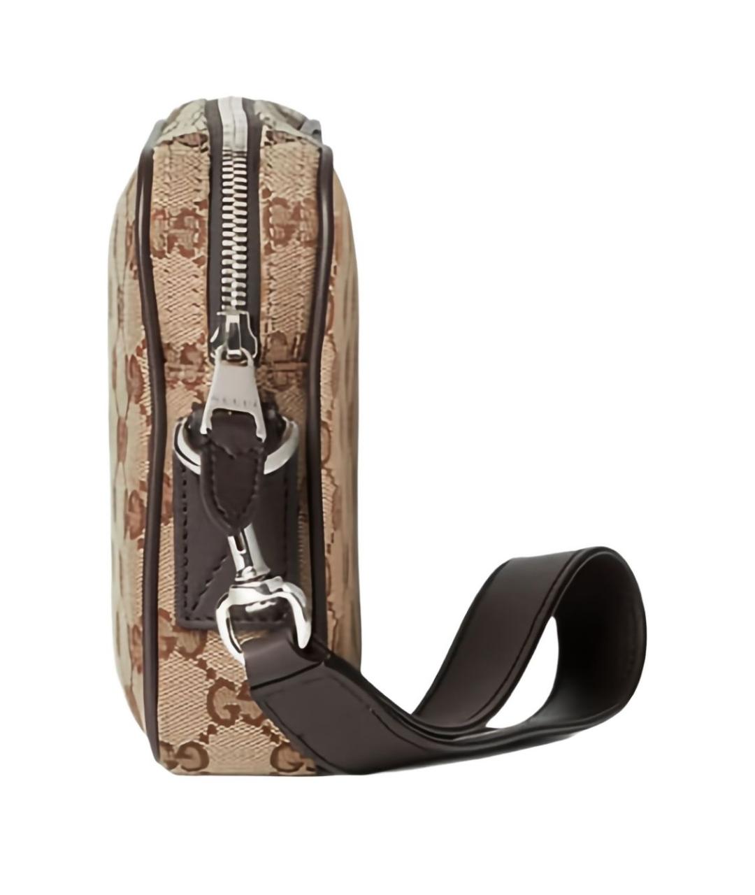 GUCCI Бежевая тканевая сумка на плечо, фото 6