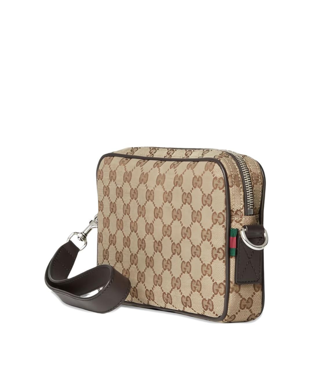 GUCCI Бежевая тканевая сумка на плечо, фото 5