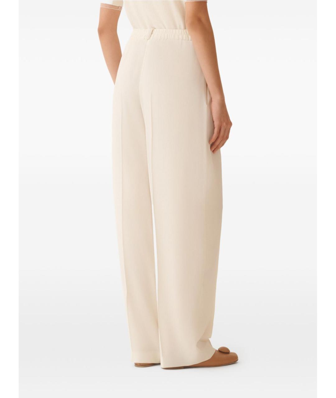FABIANA FILIPPI Бежевые вискозные прямые брюки, фото 3