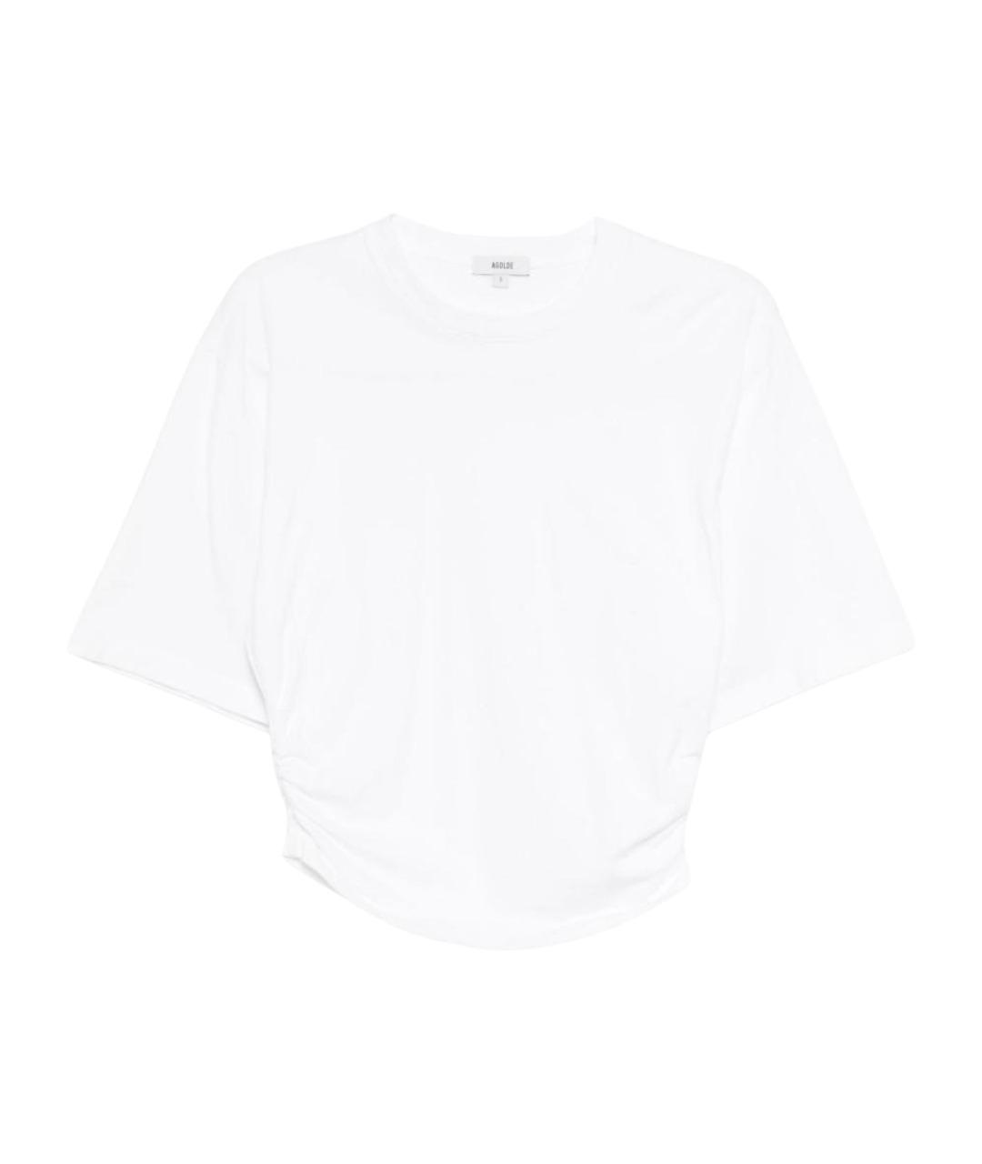AGOLDE Белая хлопковая футболка, фото 1